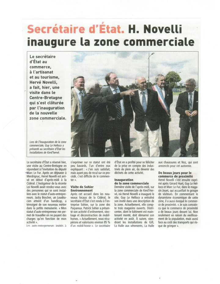 Inauguration de la Zone Ker d'Hervé