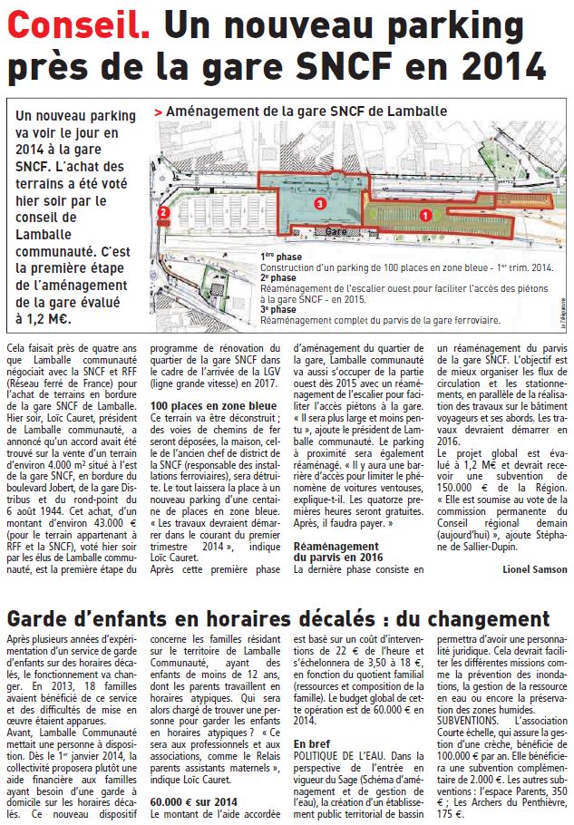 Le Télégramme - 5 décembre 2013