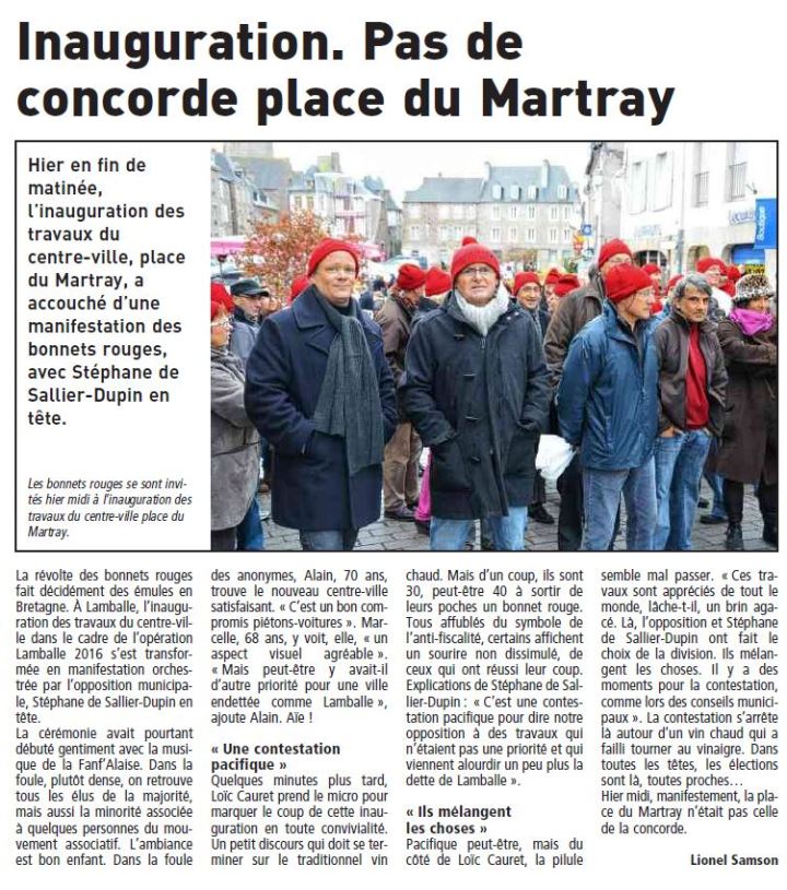 Le Télégramme - 15 décembre 2013