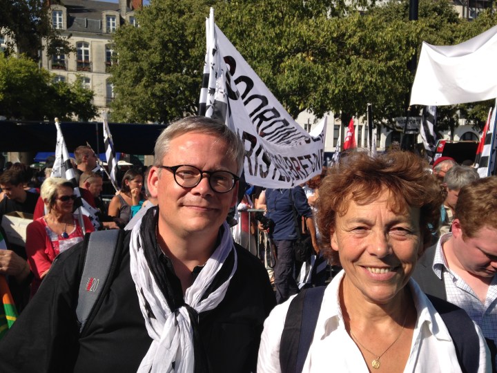 Stéphane de SALLIER DUPIN à la manif de Nantes