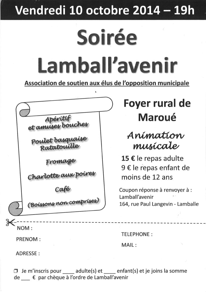 Tract repas Lamball'avenir