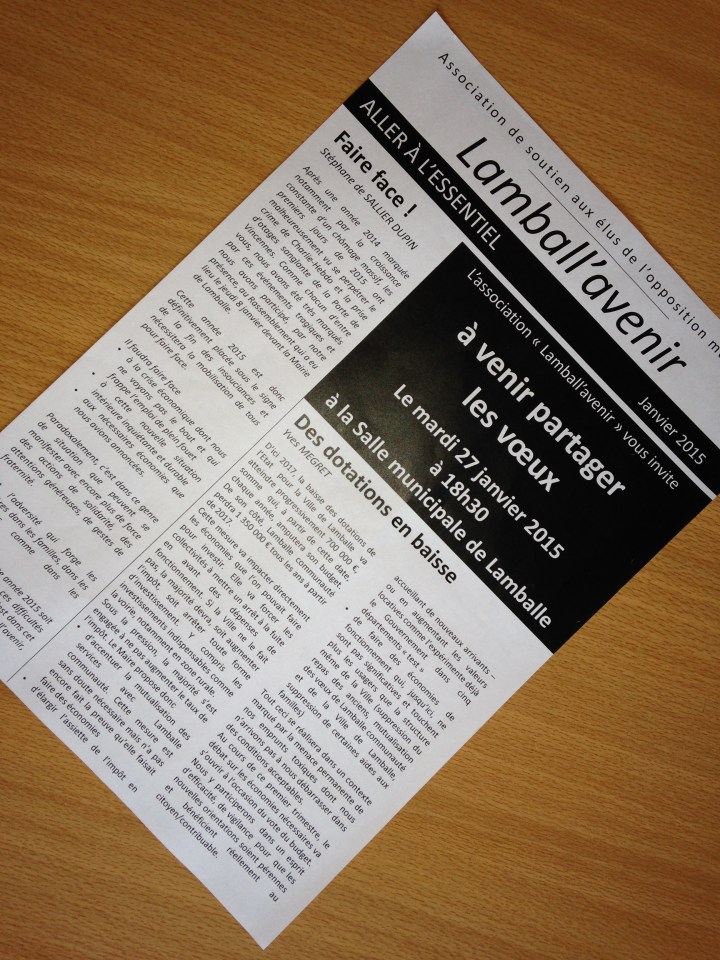 Journal Lamball'avenir janvier 2015